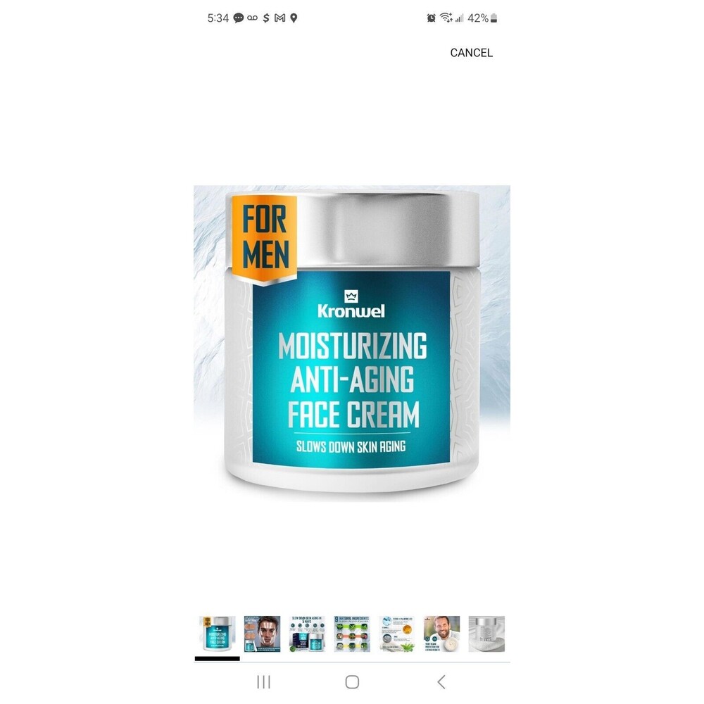 Organic Face Moisturizer for Men, Anti Aging Moisturizing Face Cream for...